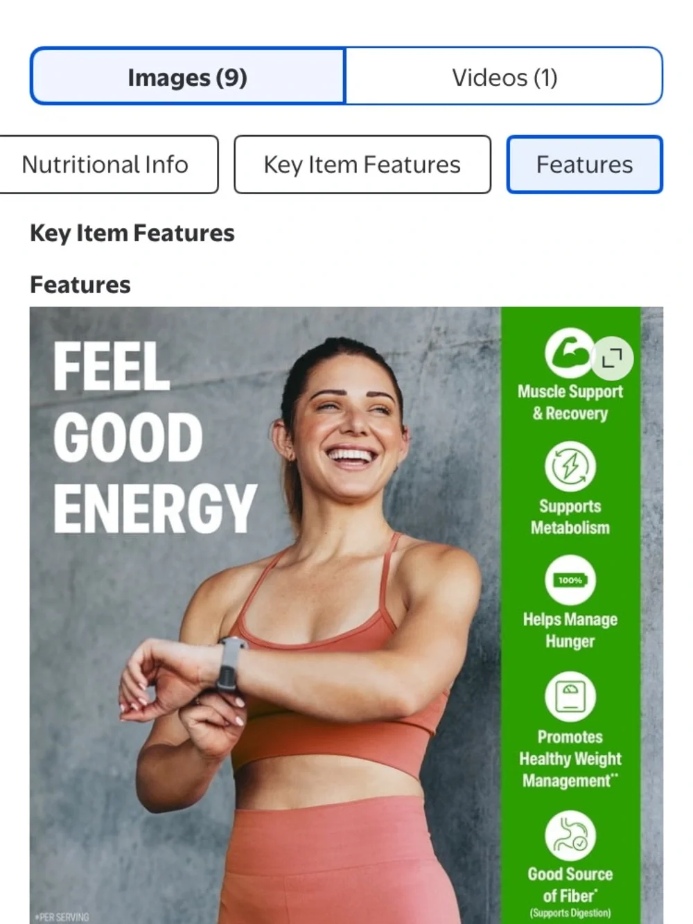 Organic Protein Powder - Vanilla (Green Accent)